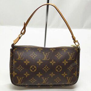 Authentic Louis Vuitton LV Pochette Accessoires Brown Monogram mn660-121325